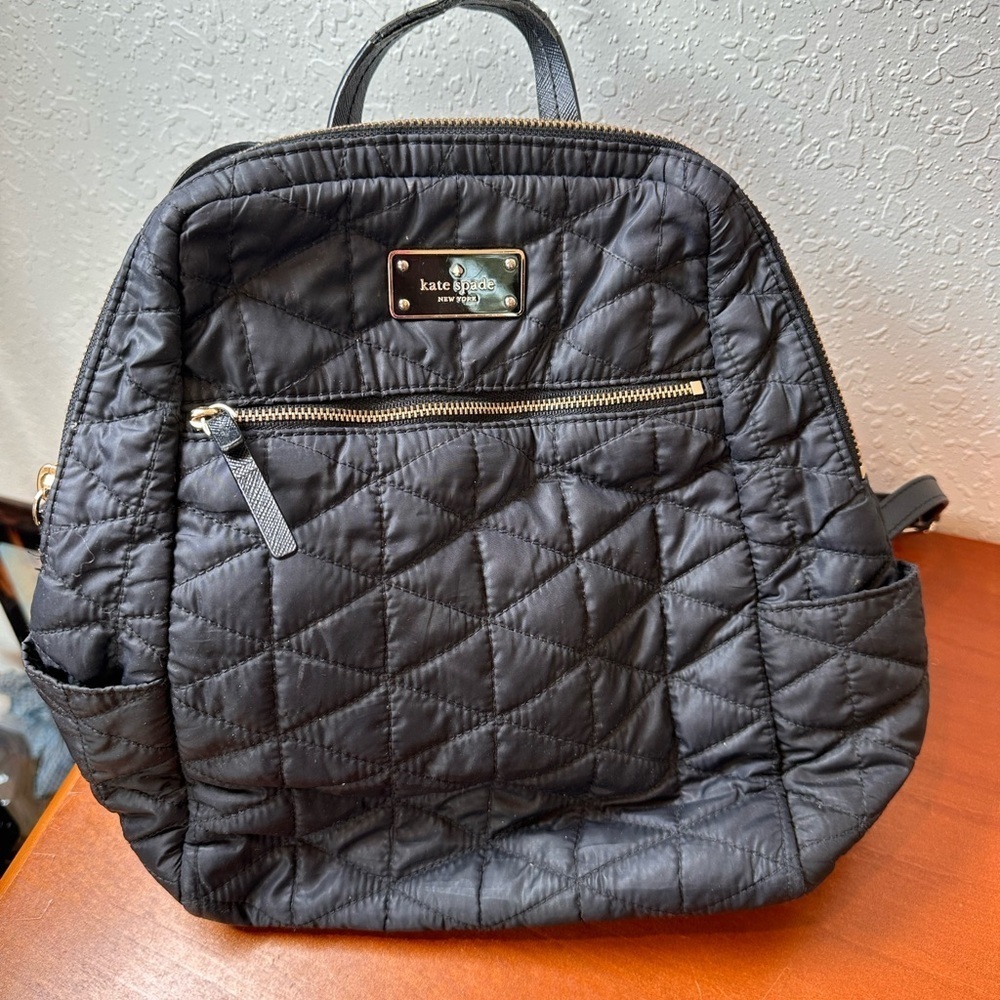 Kate Spade Hilo Backpack - Black Avenue Quilted